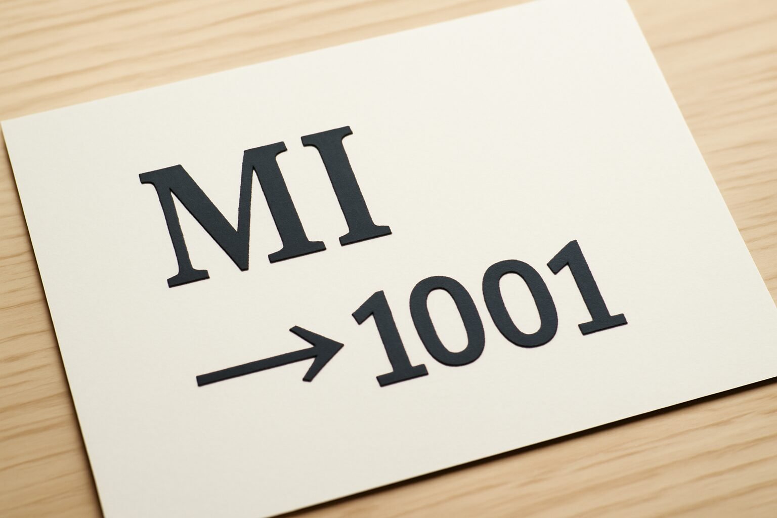 Roman Numerals: 1001