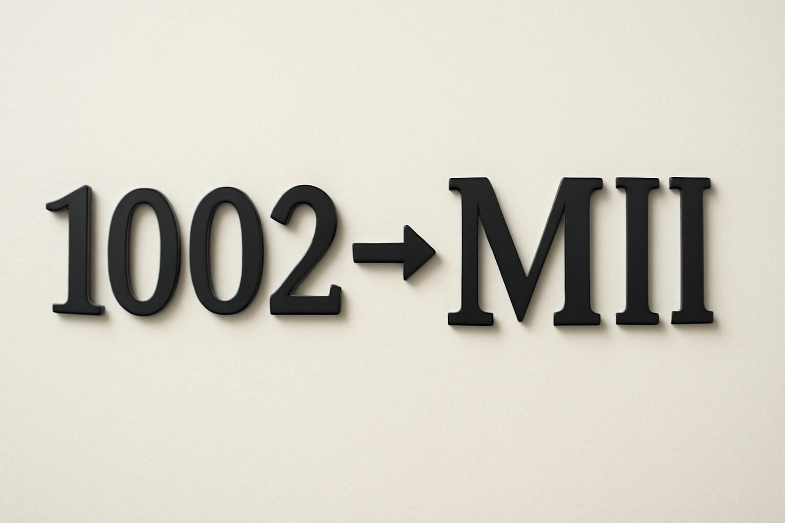 Roman Numerals: 1002