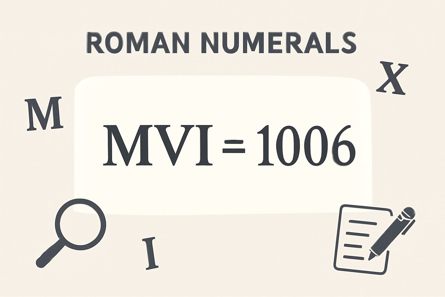 Roman Numerals: 1006