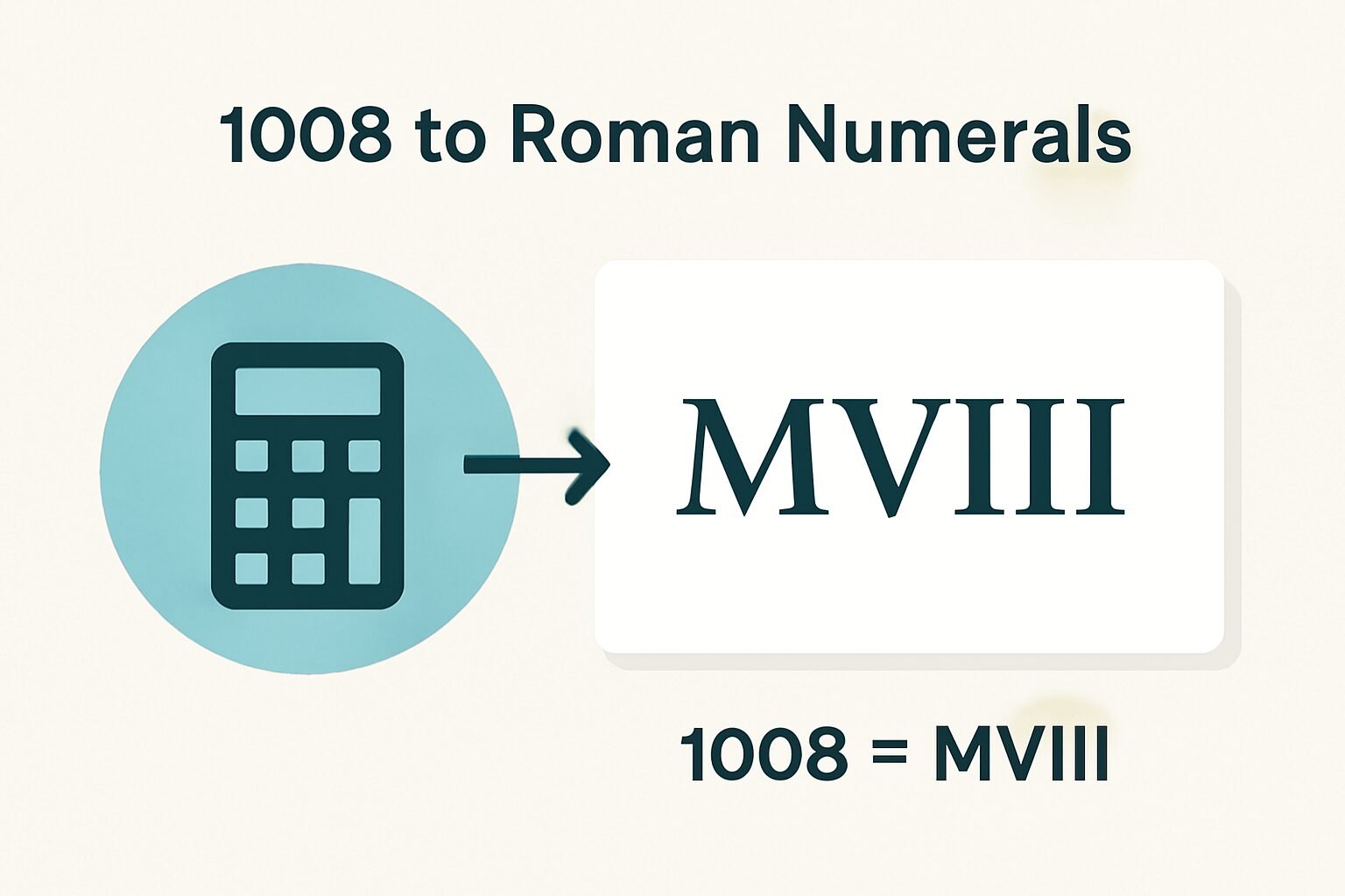 Roman Numerals: 1008