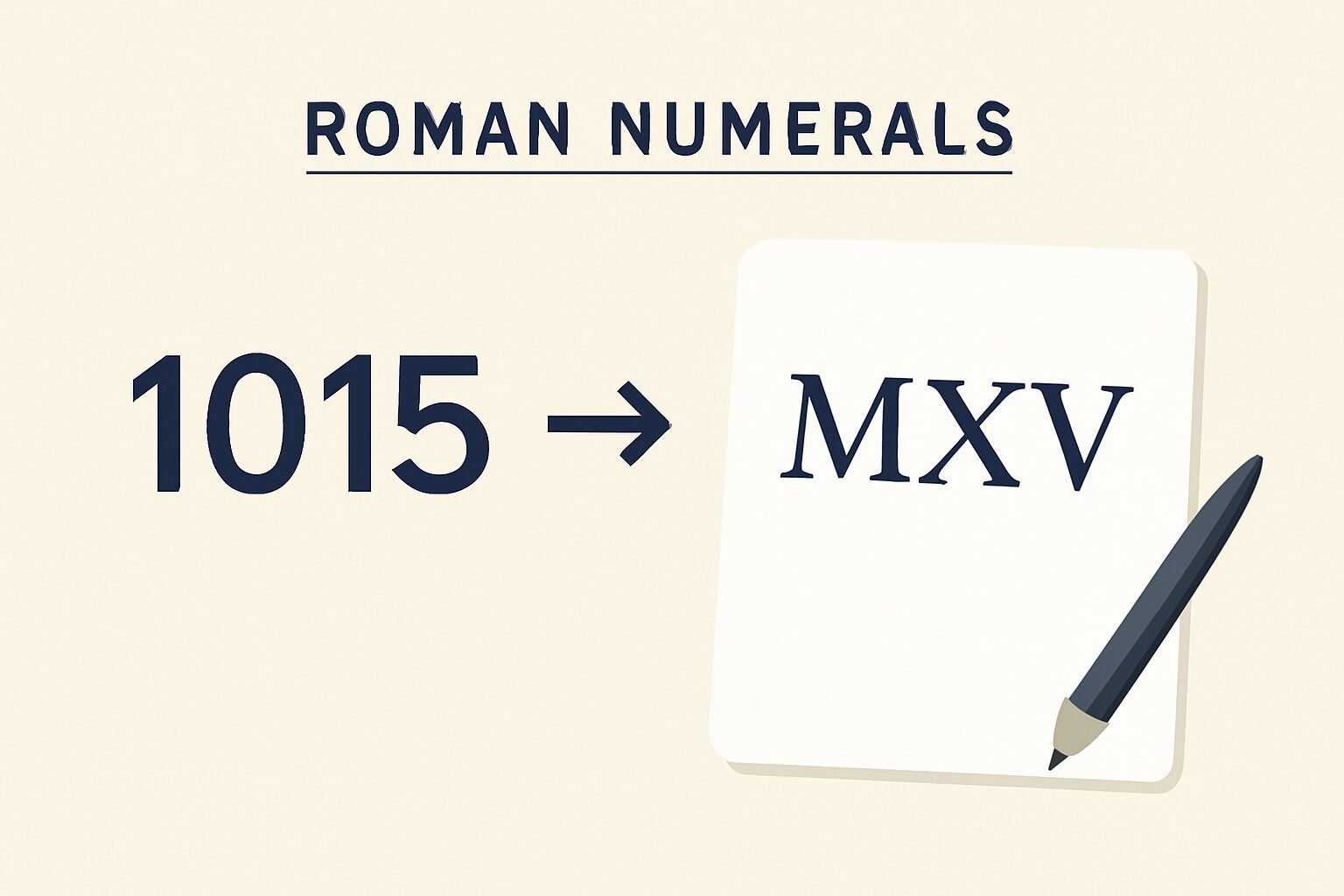Roman Numerals: 1015