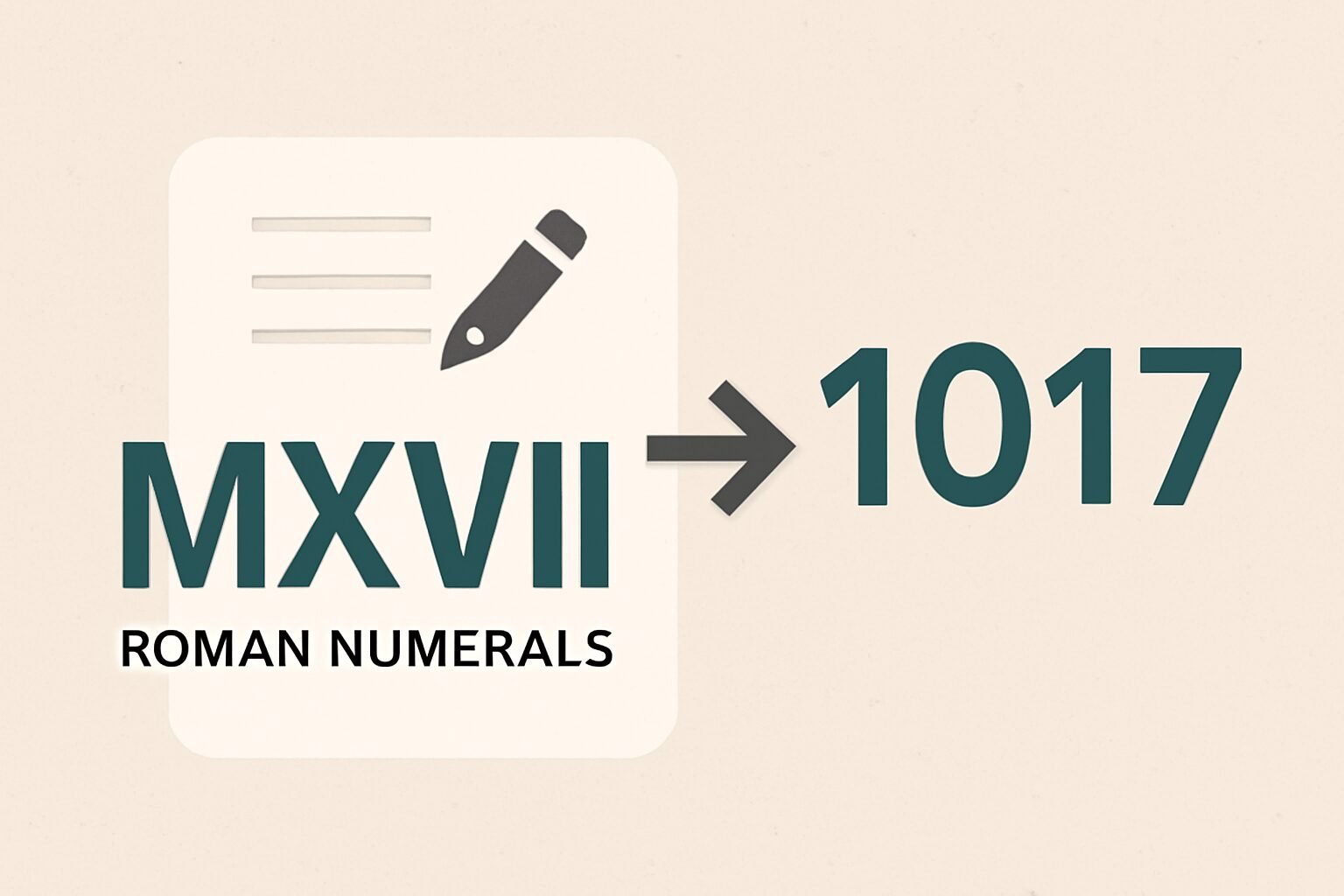 Roman Numerals: 1017