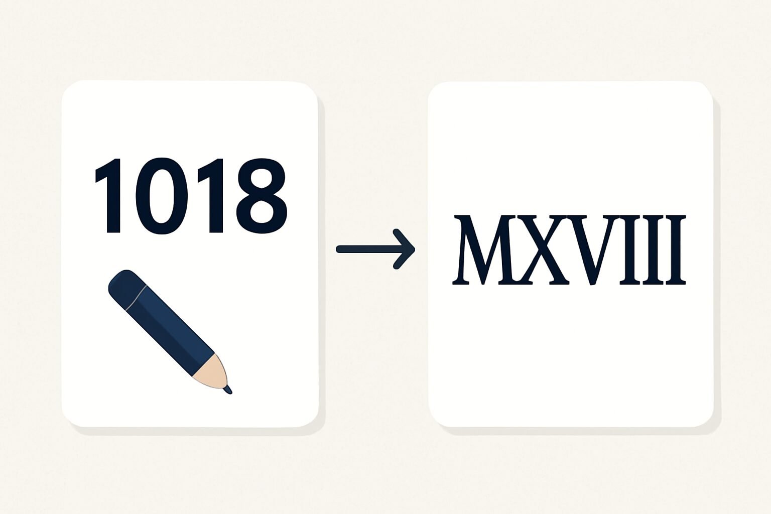 Roman Numerals: 1018