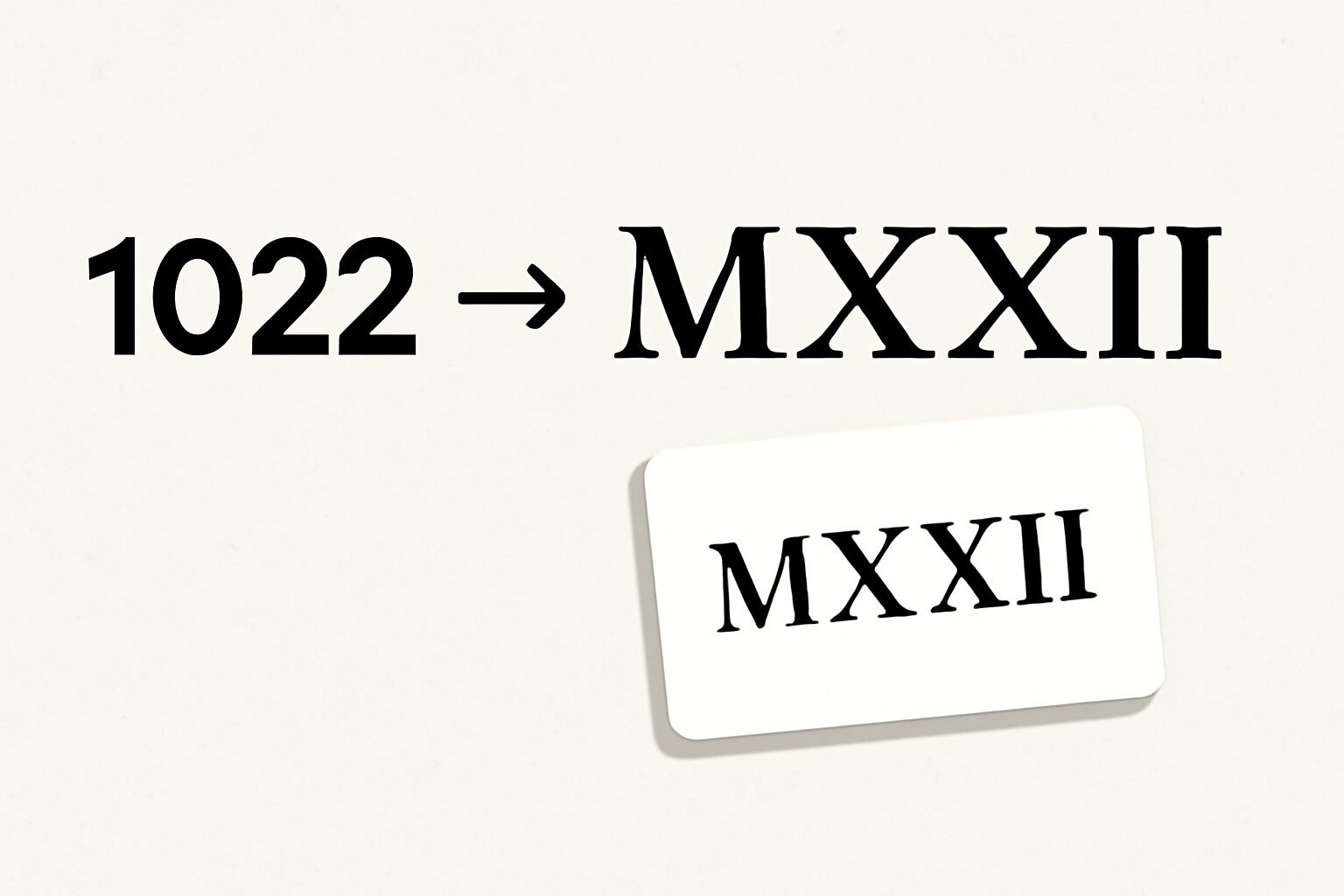 Roman Numerals: 1022