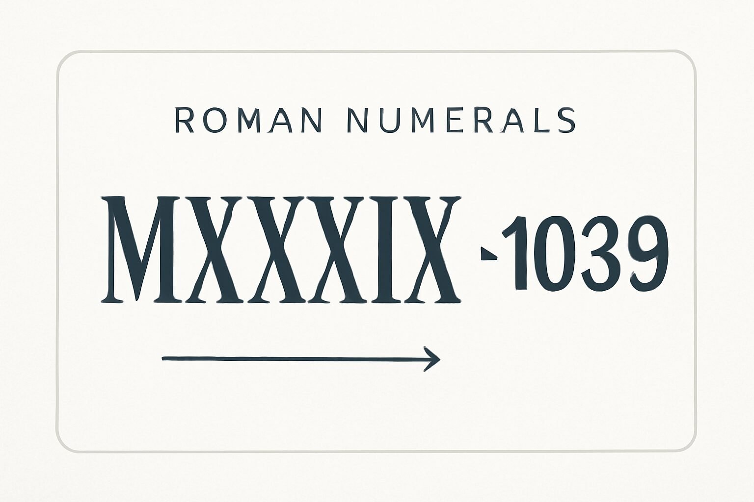 Roman Numerals: 1039
