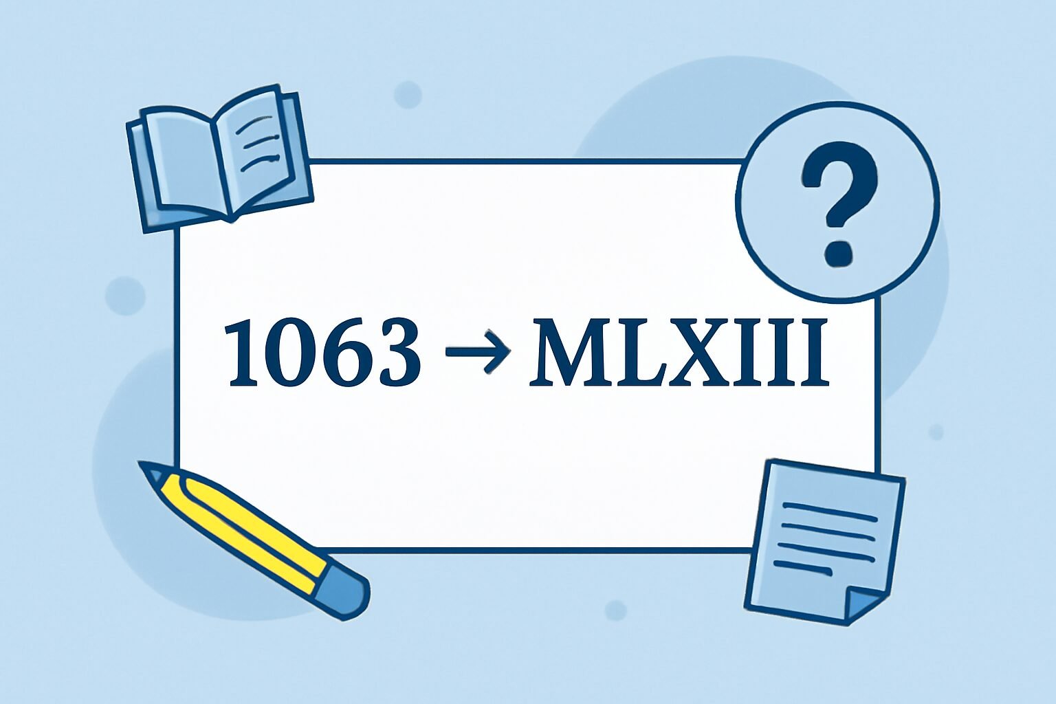 Roman Numerals: 1063