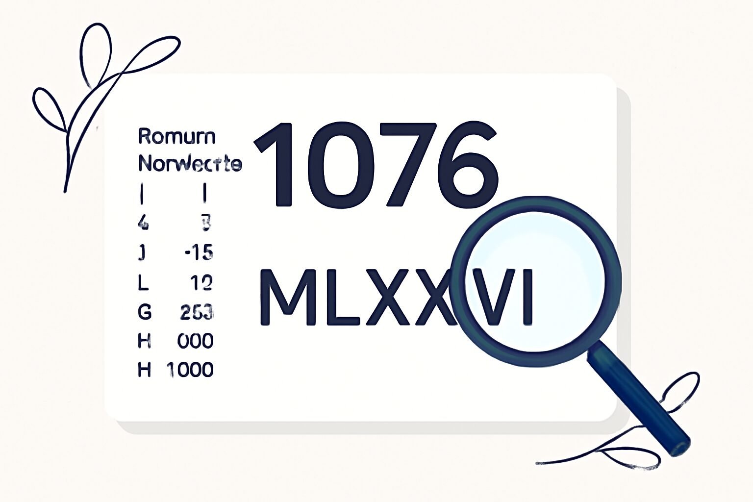 Roman Numerals: 1076