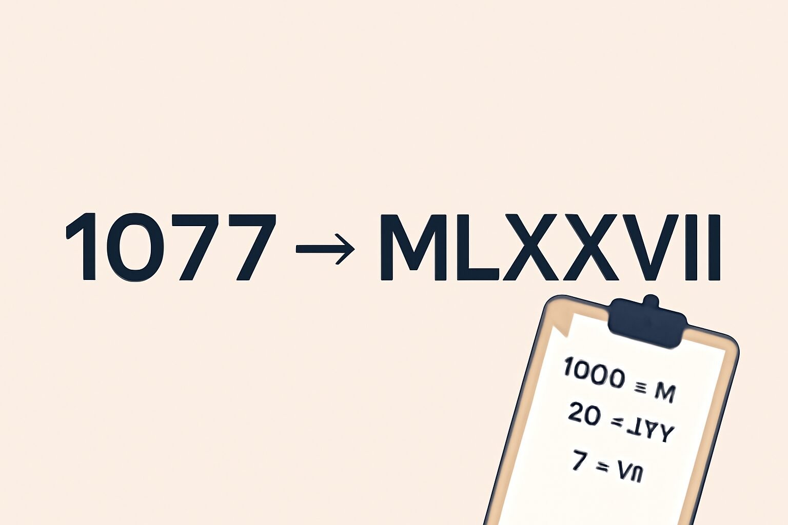 Roman Numerals: 1077