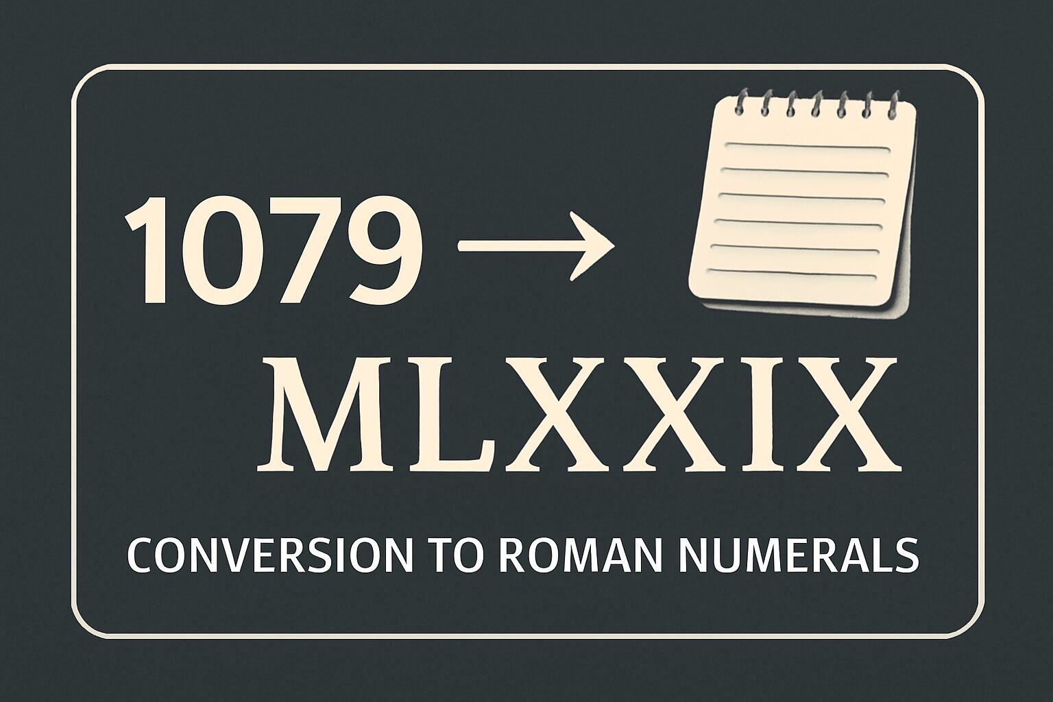 Roman Numerals: 1079