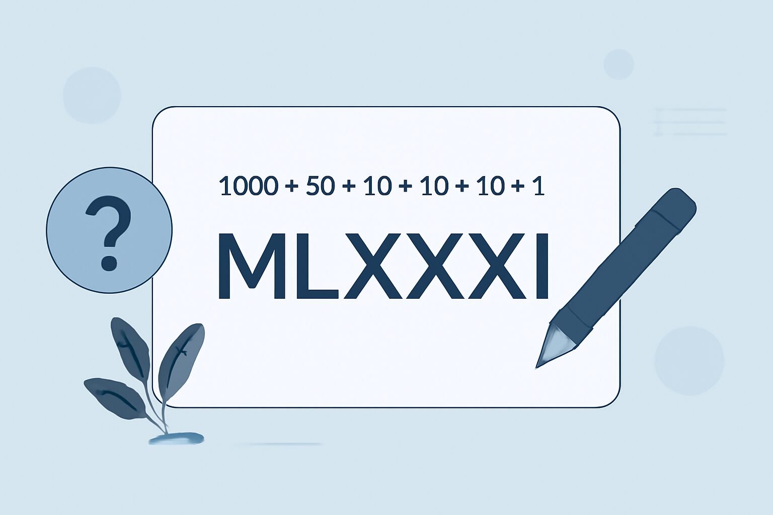 Roman Numerals: 1081