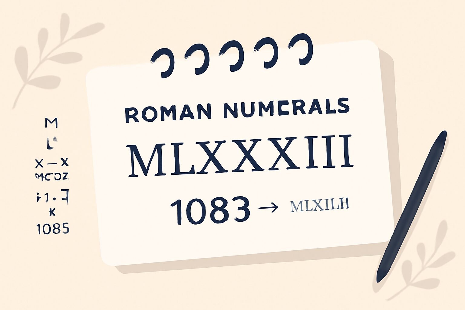 Roman Numerals: 1083