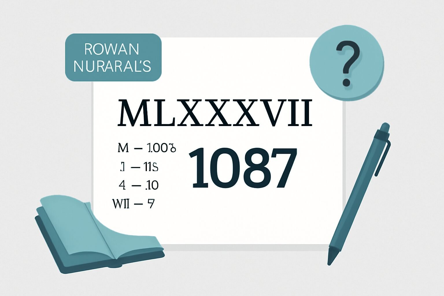 Roman Numerals: 1087