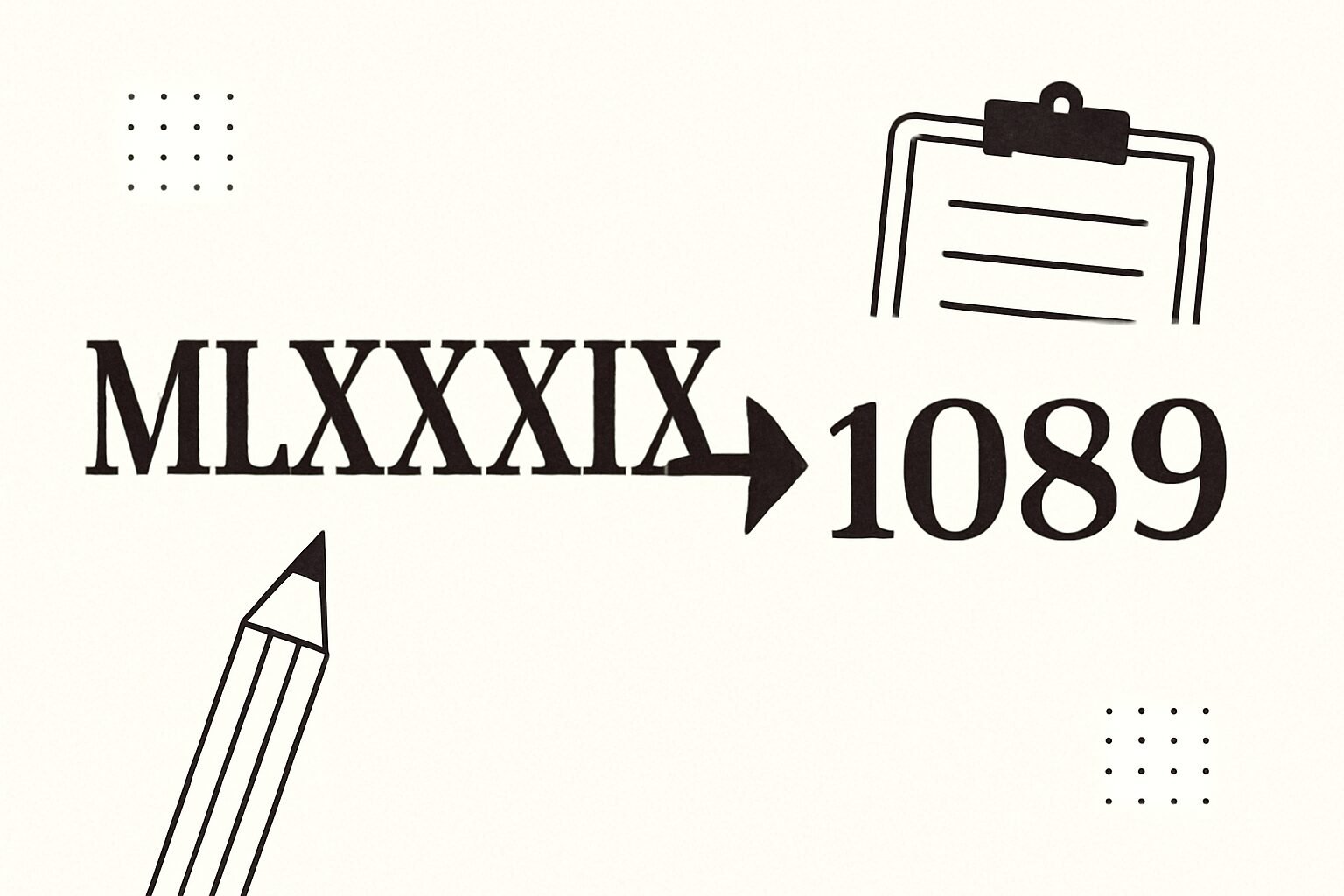 Roman Numerals: 1089