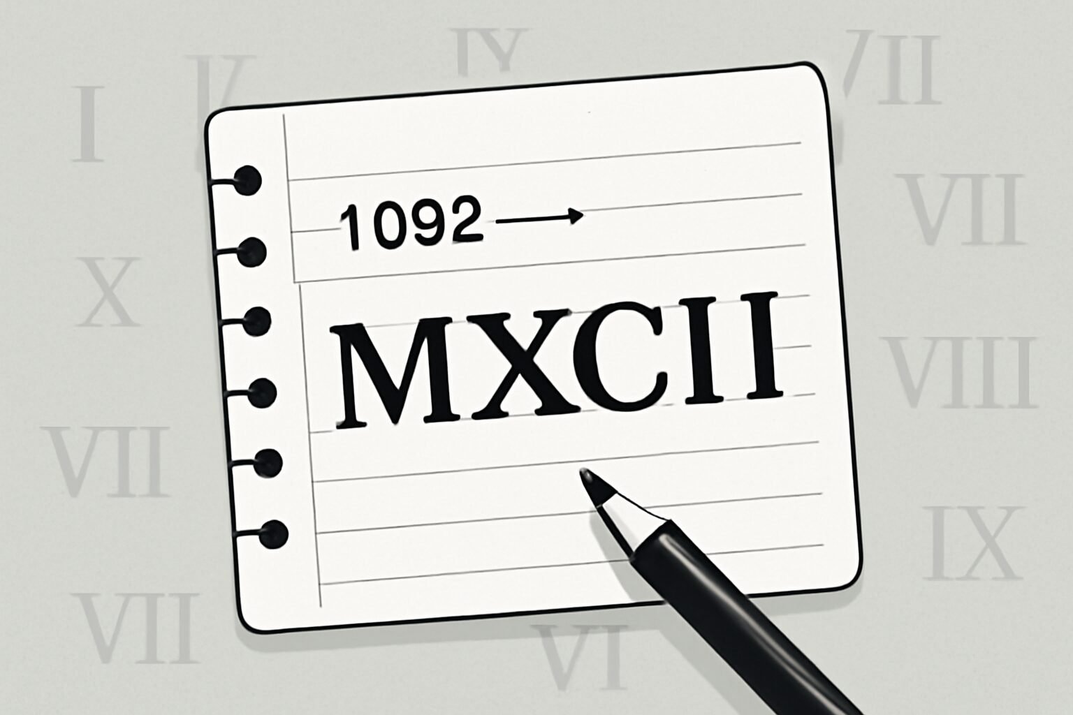 Roman Numerals: 1092