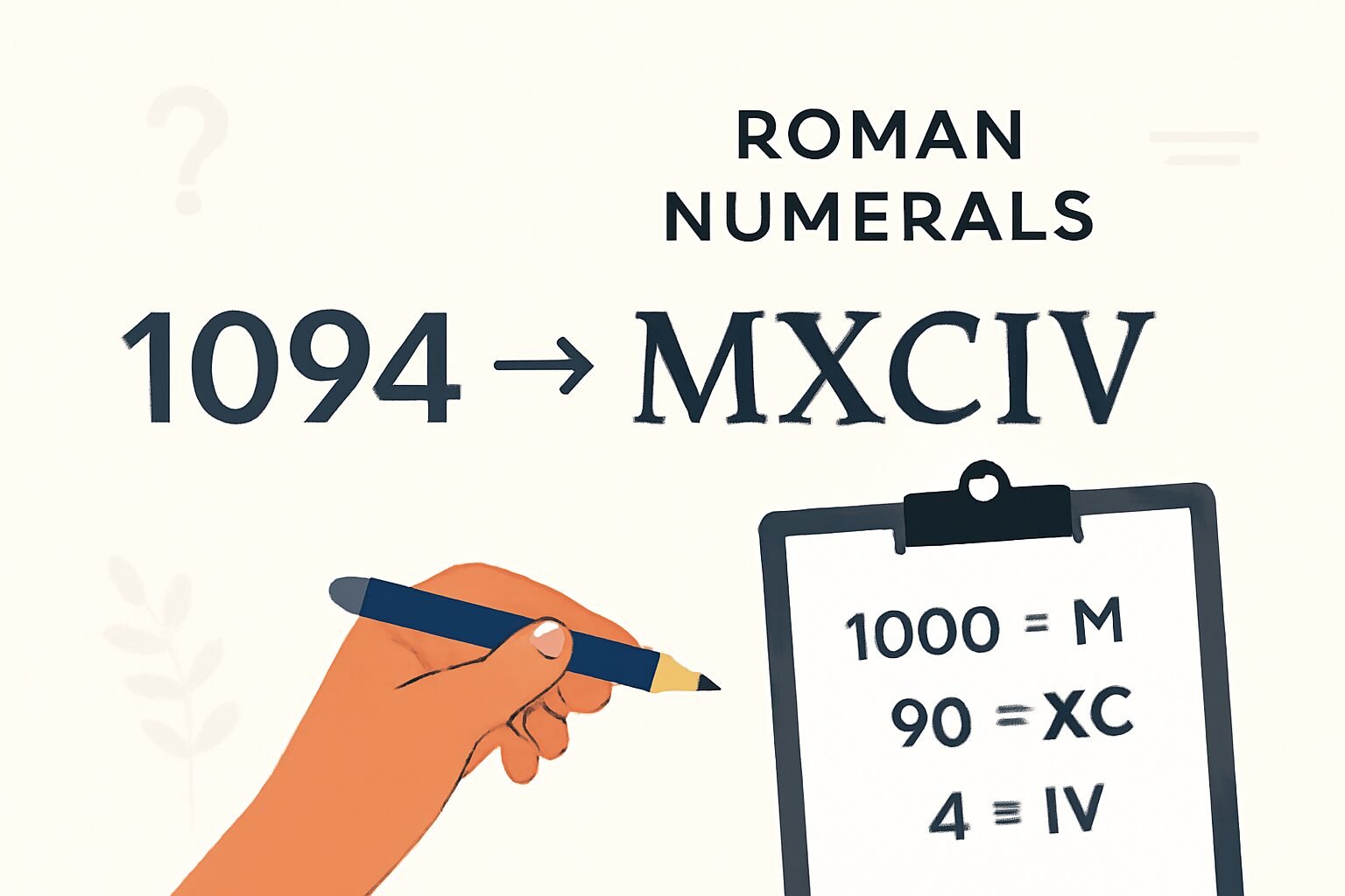 Roman Numerals: 1094
