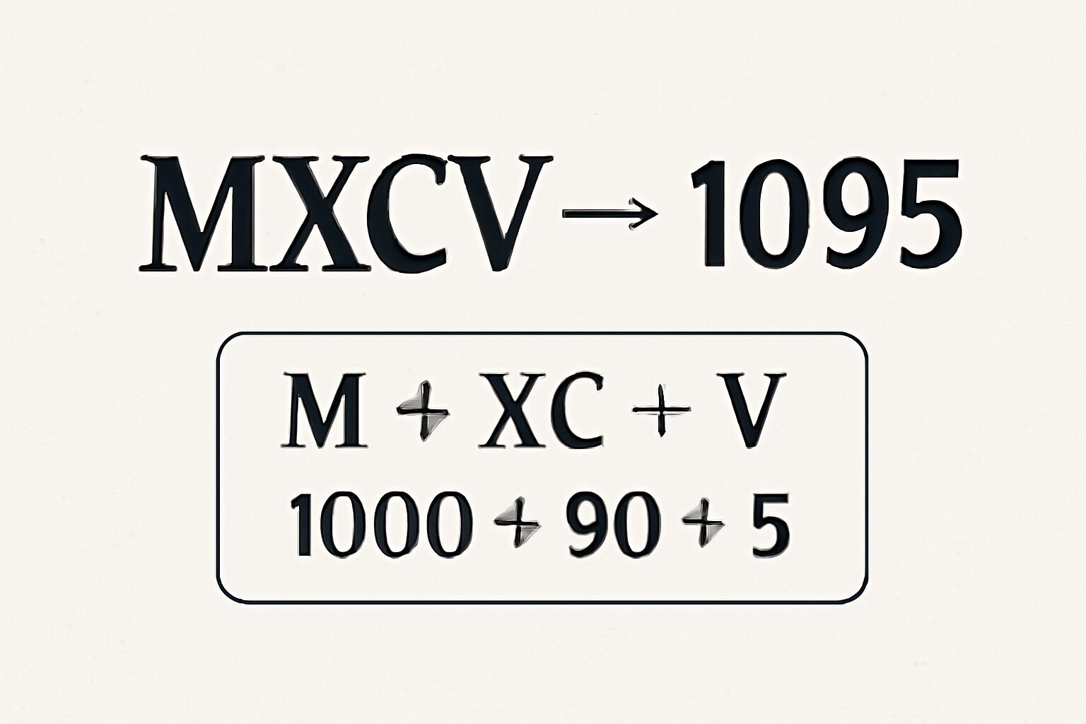 Roman Numerals: 1095