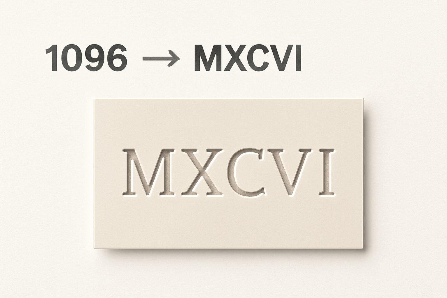 Roman Numerals: 1096