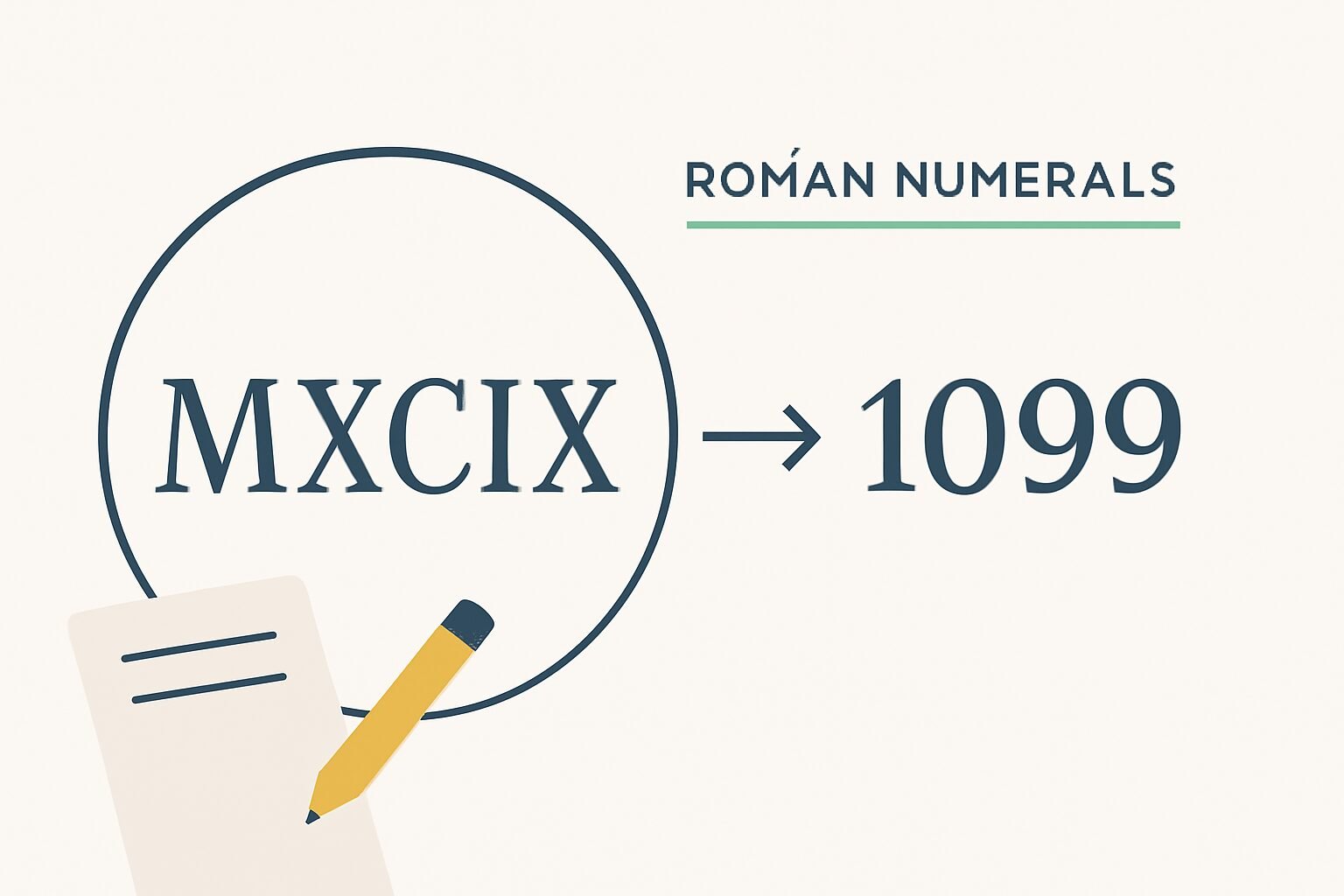 Roman Numerals: 1099