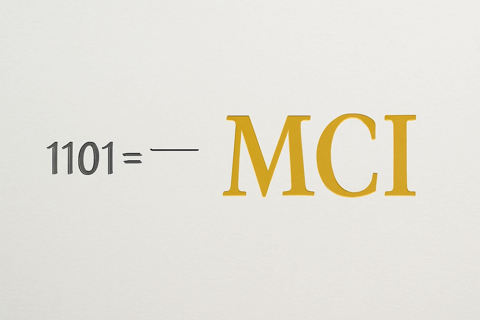 Roman Numerals: 1101