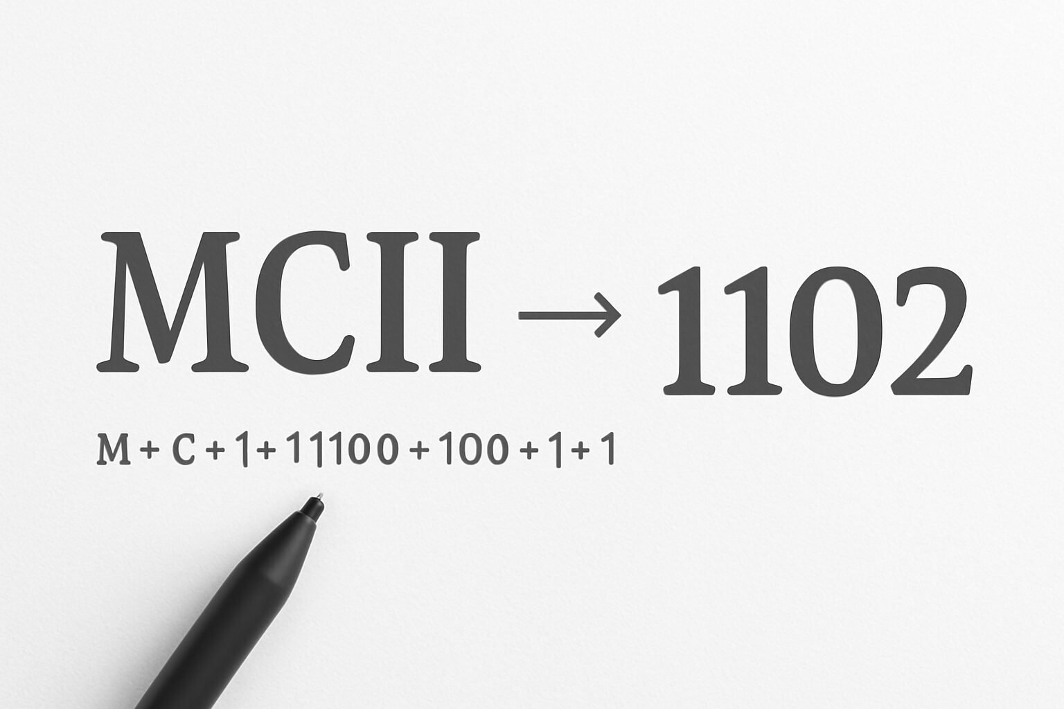 Roman Numerals: 1102