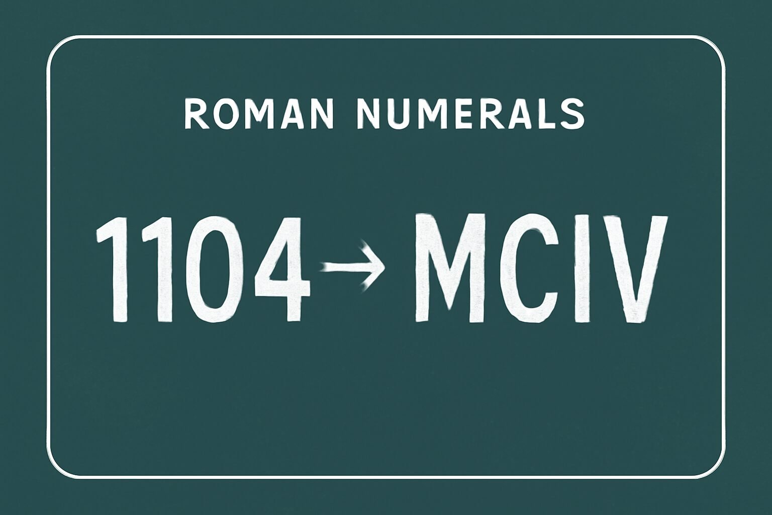 Roman Numerals: 1104