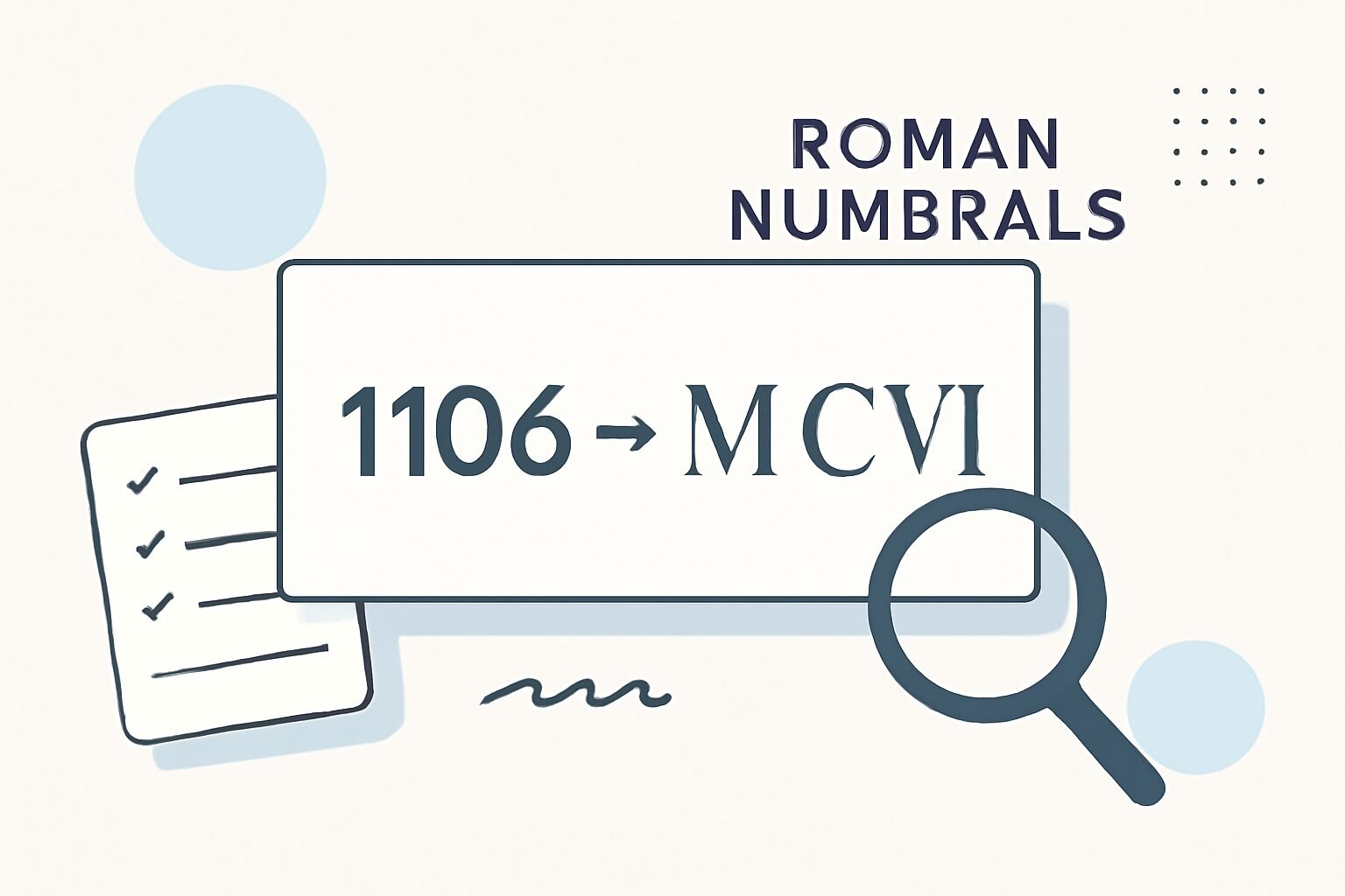 Roman Numerals: 1106