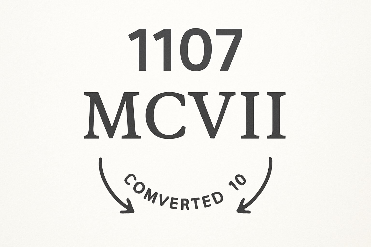 Roman Numerals: 1107