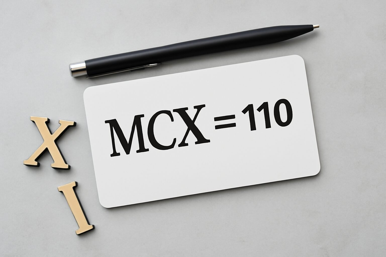 Roman Numerals: 1110