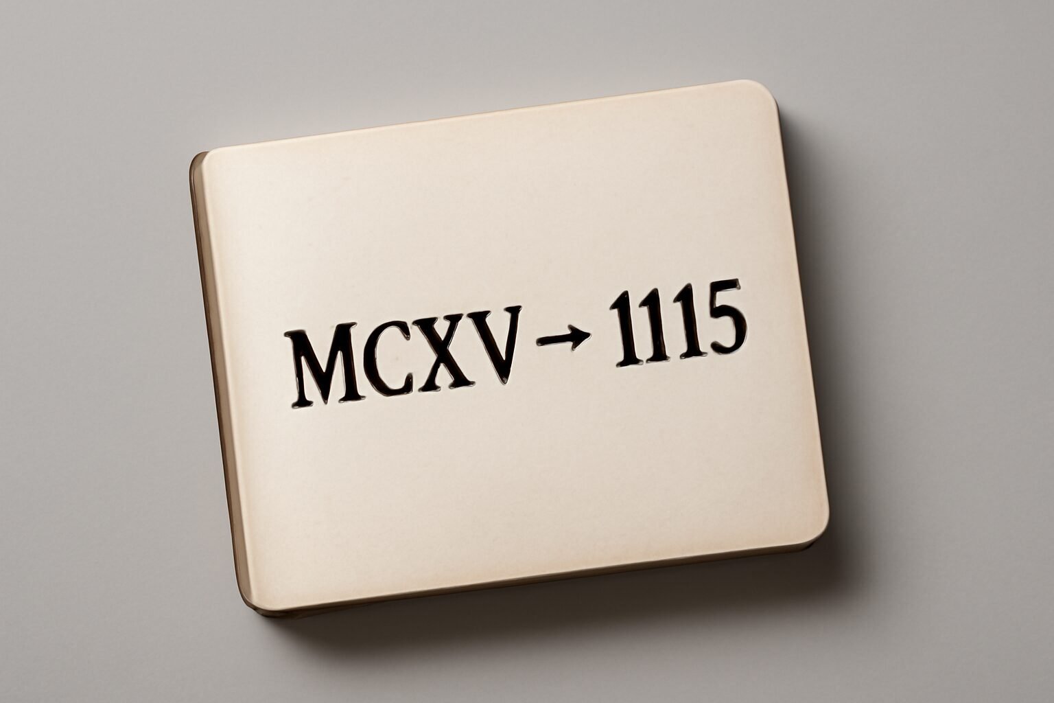 Roman Numerals: 1115