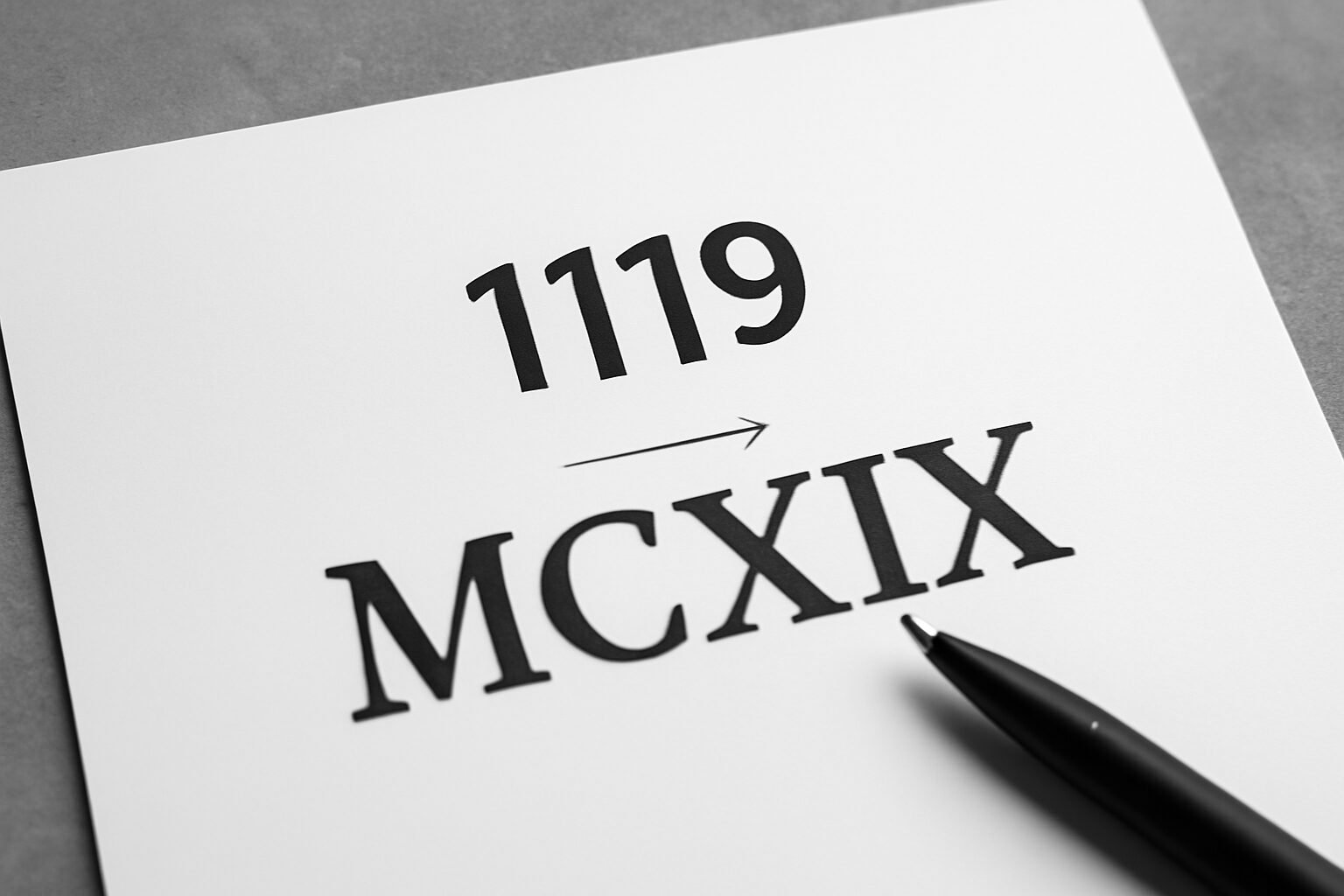 Roman Numerals: 1119