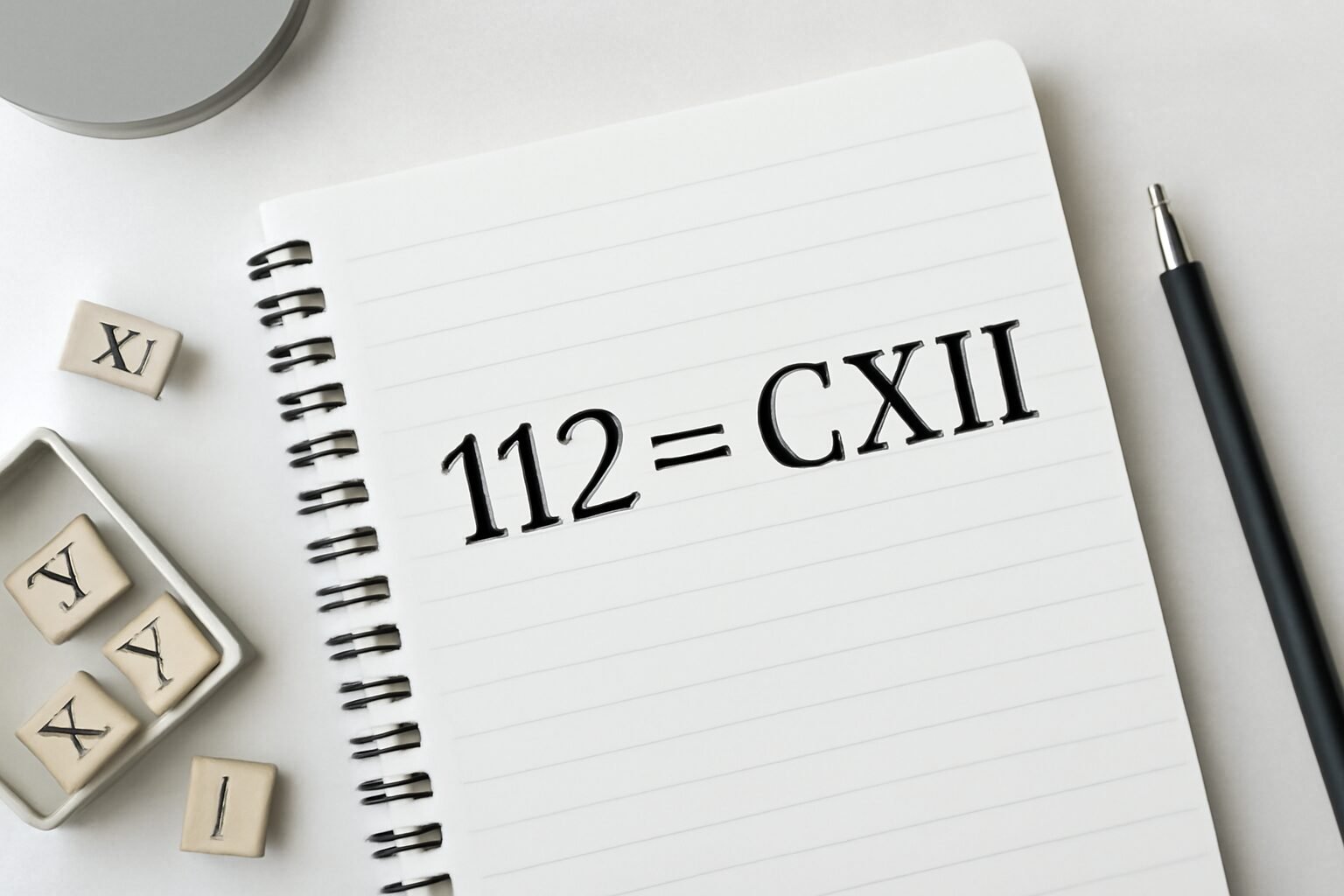 Roman Numerals: 112