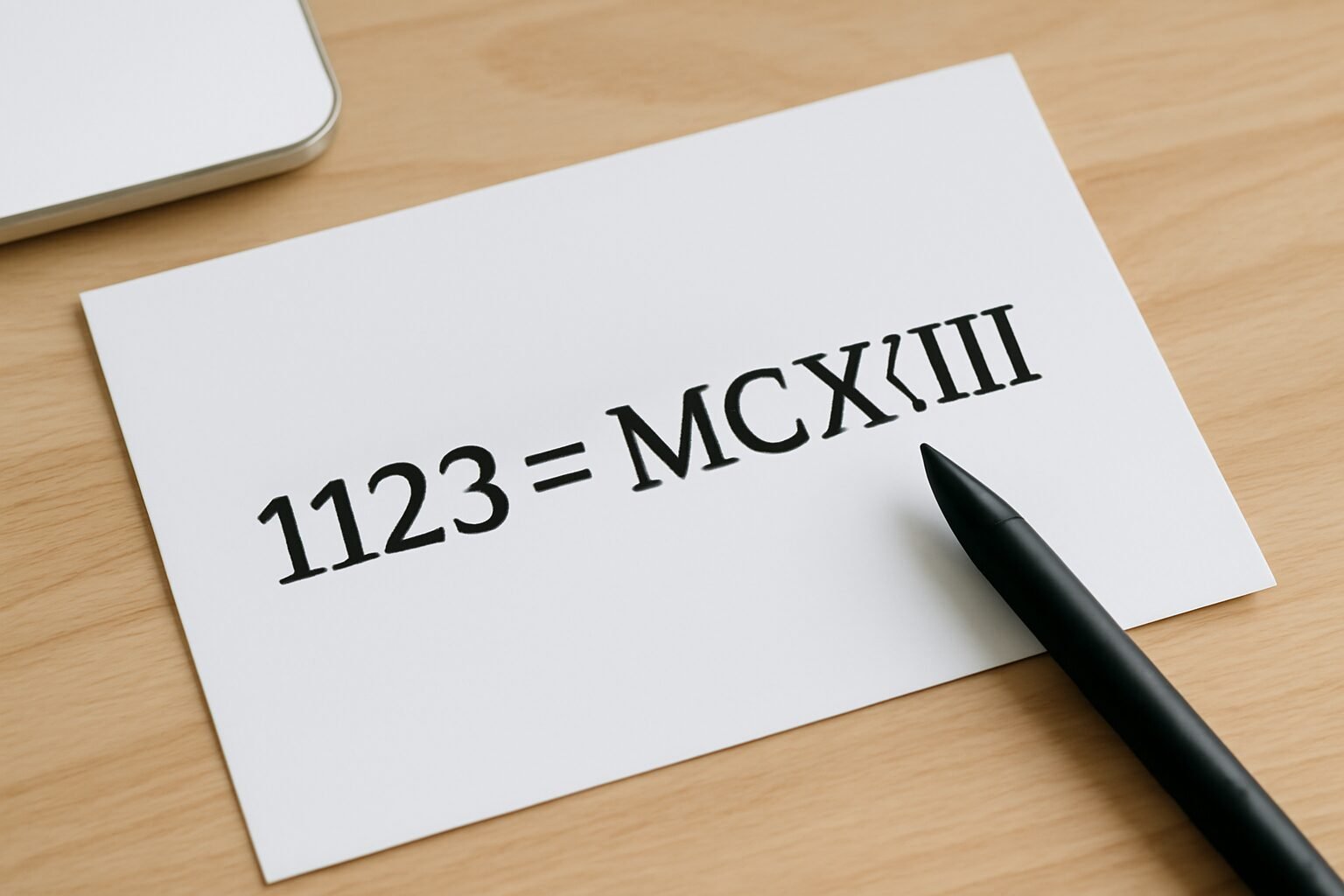 Roman Numerals: 1123