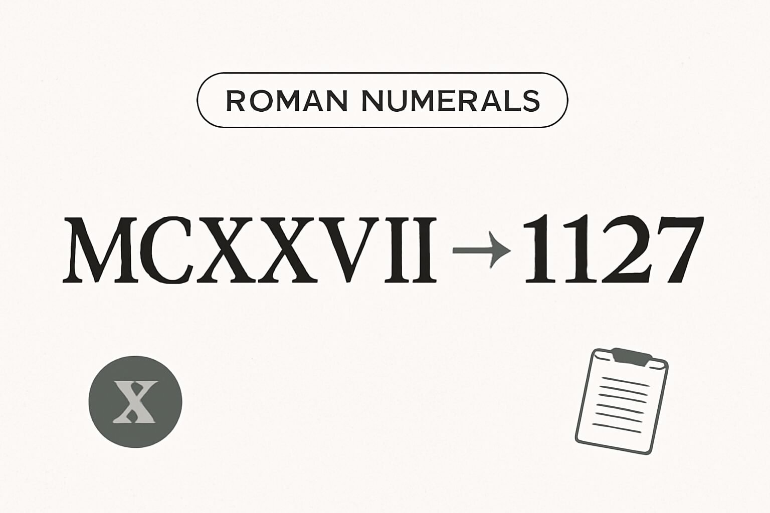 Roman Numerals: 1127