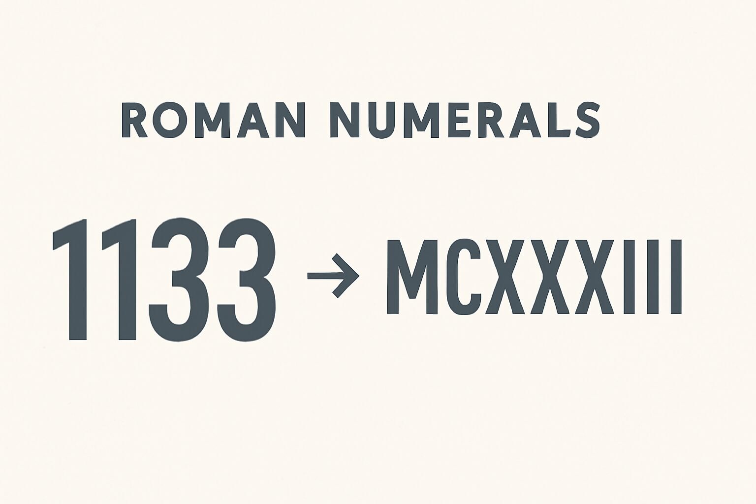 Roman Numerals: 1133