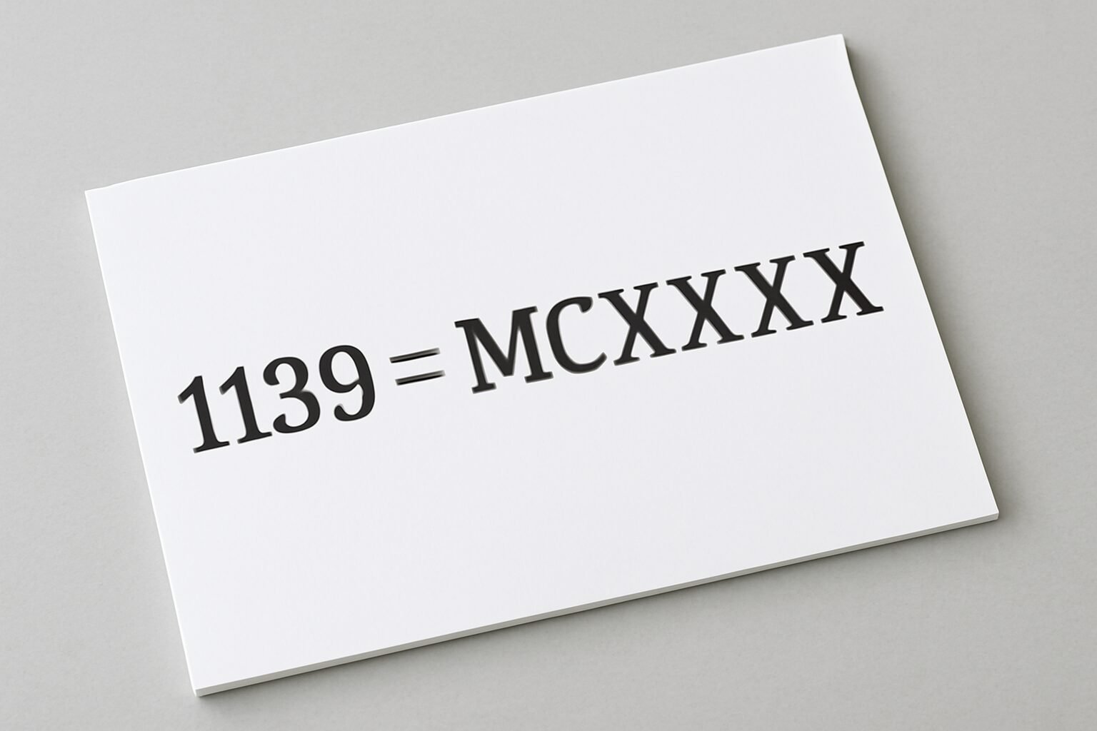 Roman Numerals: 1139