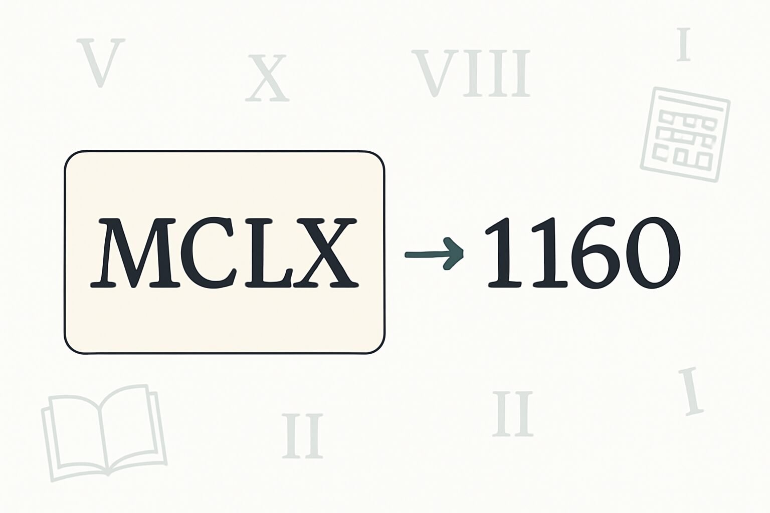 Roman Numerals: 1160