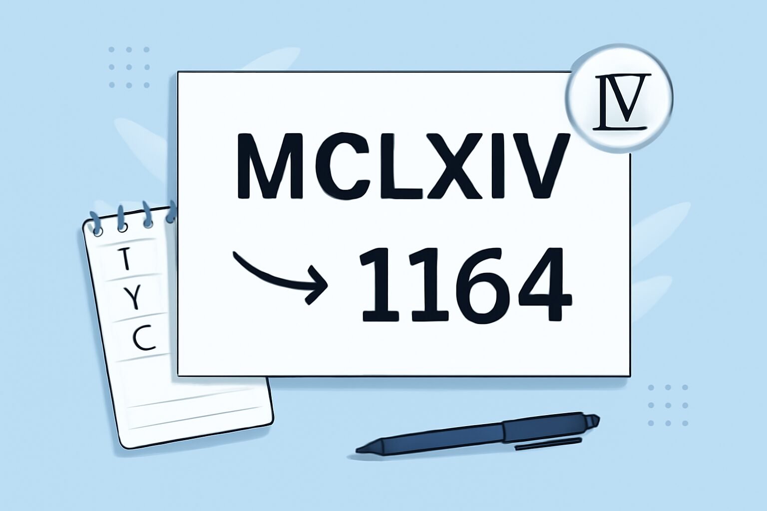 Roman Numerals: 1164