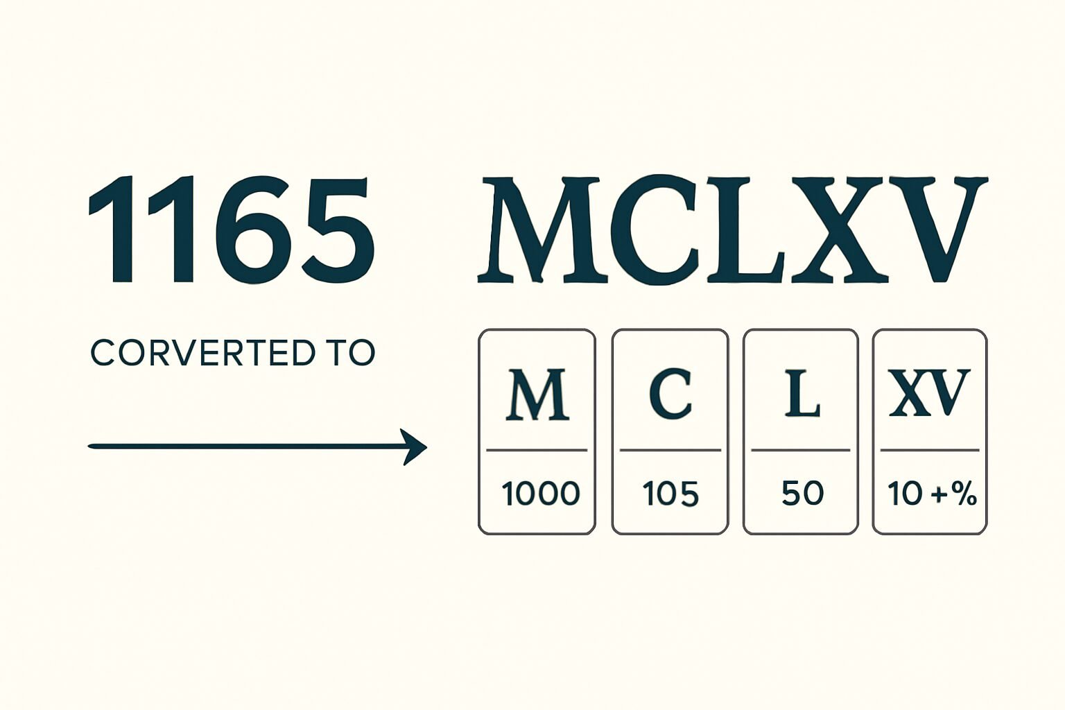 Roman Numerals: 1165