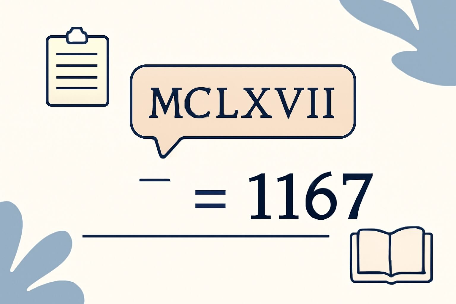 Roman Numerals: 1167