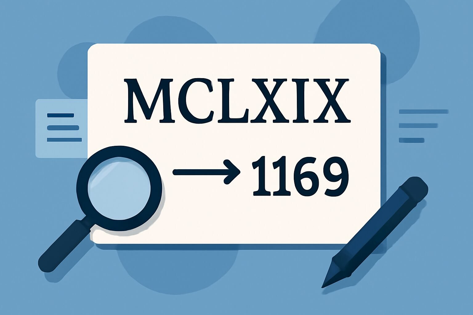 Roman Numerals: 1169