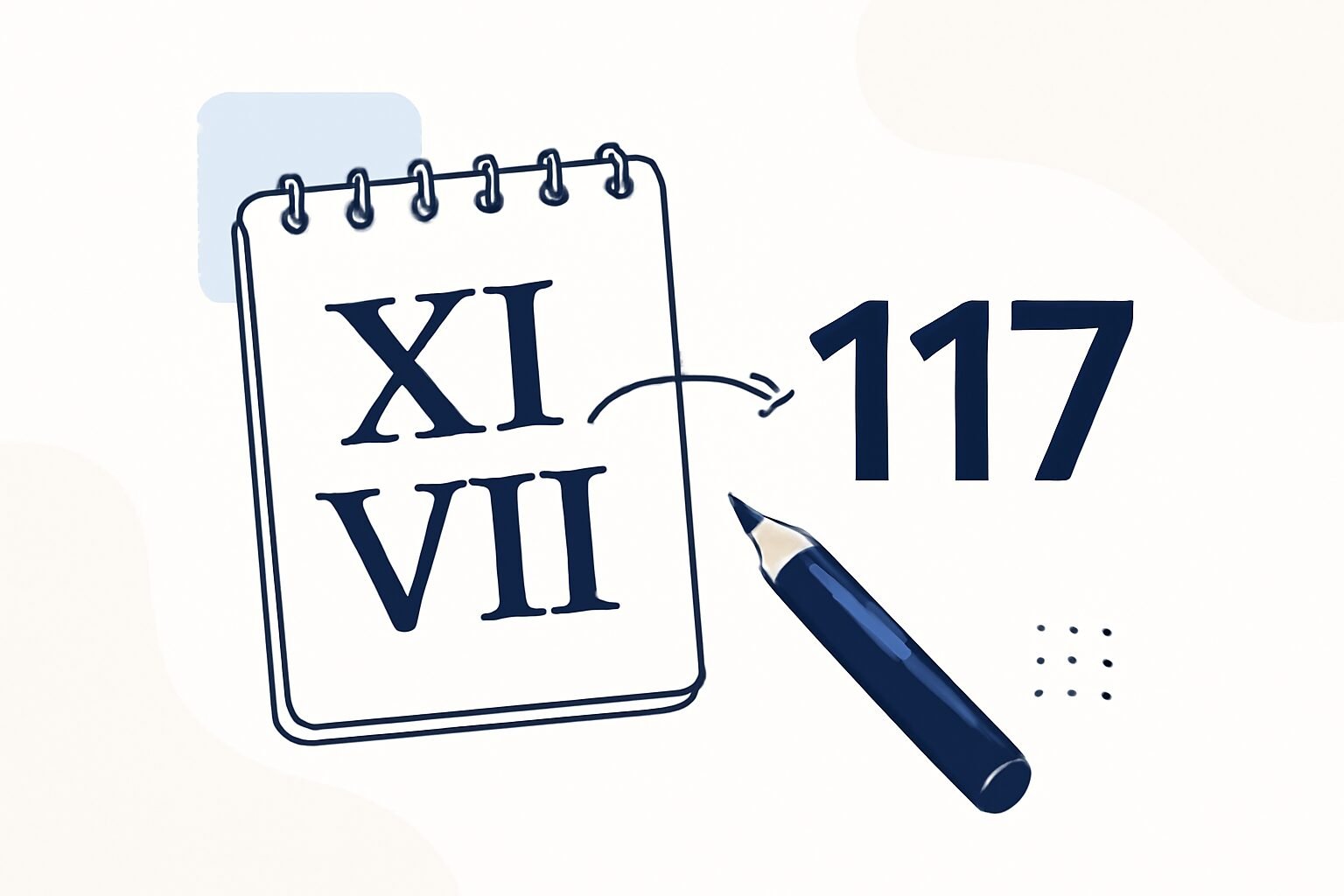 Roman Numerals: 117