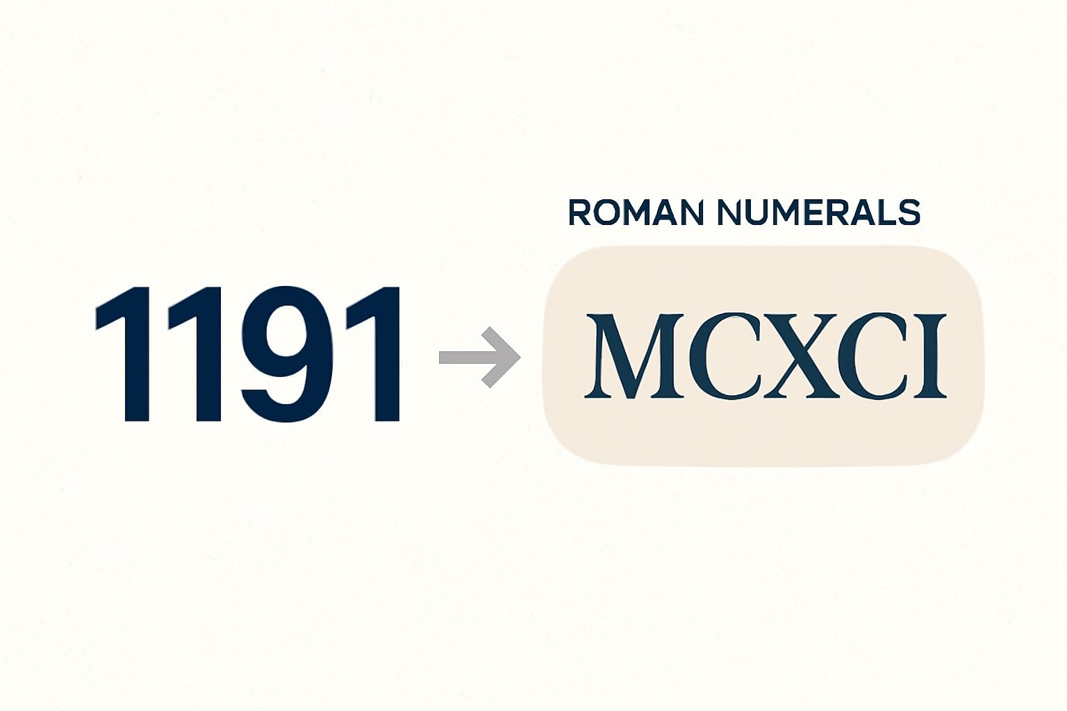 Roman Numerals: 1191