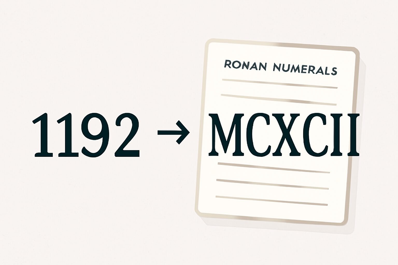Roman Numerals: 1192