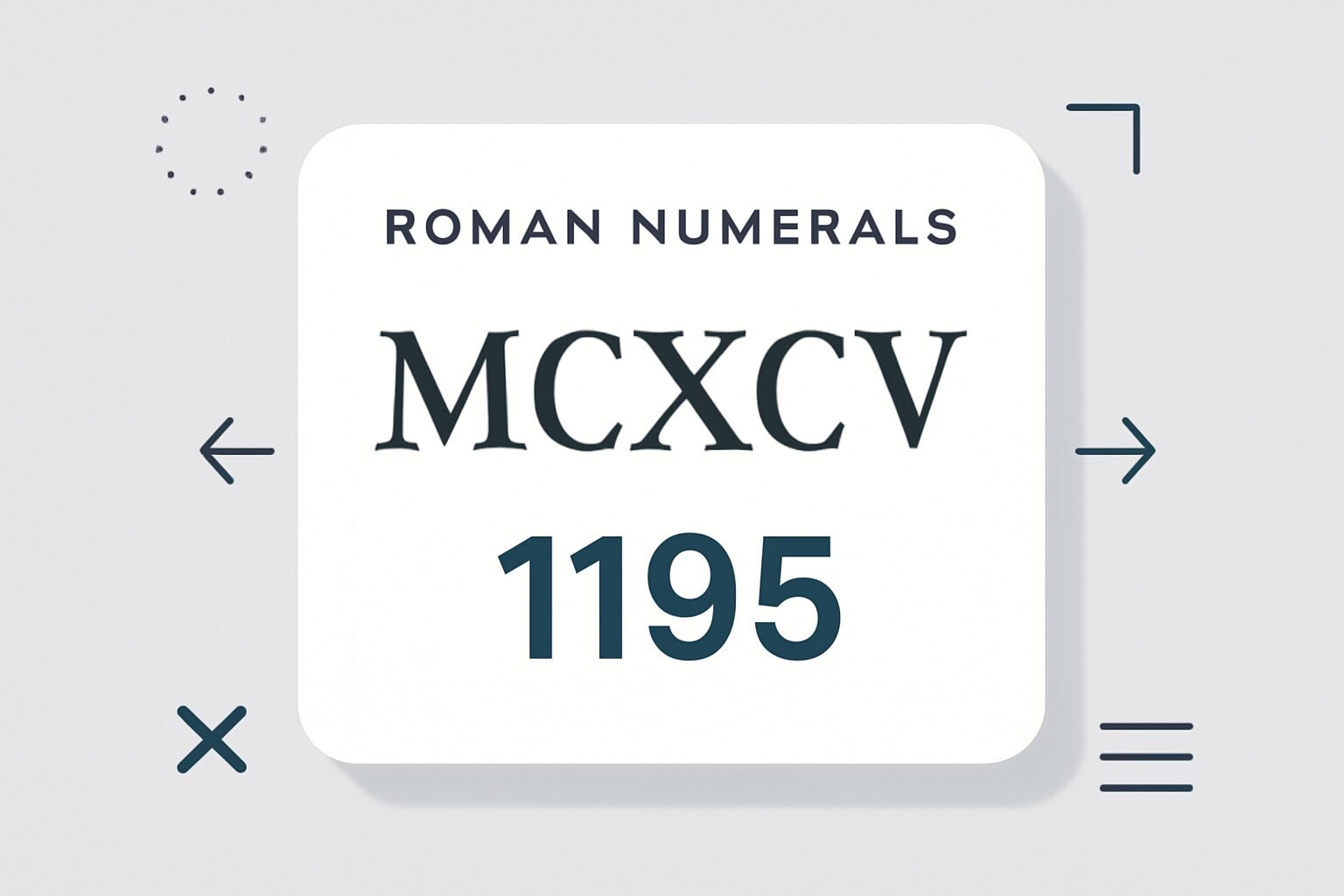 Roman Numerals: 1195