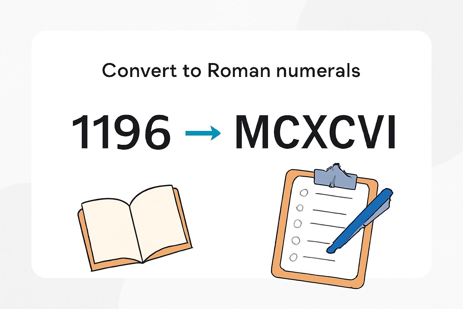 Roman Numerals: 1196