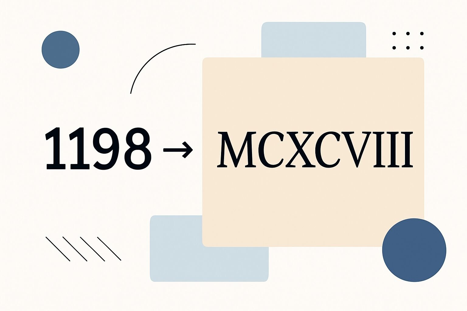 Roman Numerals: 1198