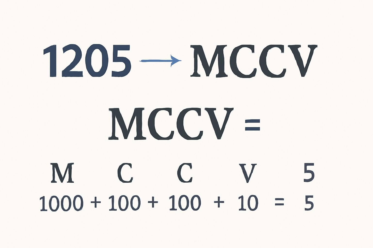 Roman Numerals: 1205