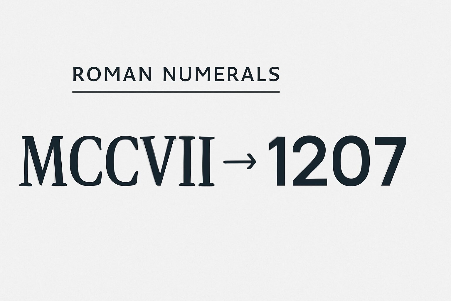 Roman Numerals: 1207