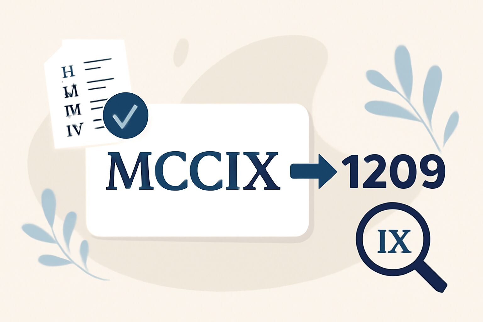 Roman Numerals: 1209