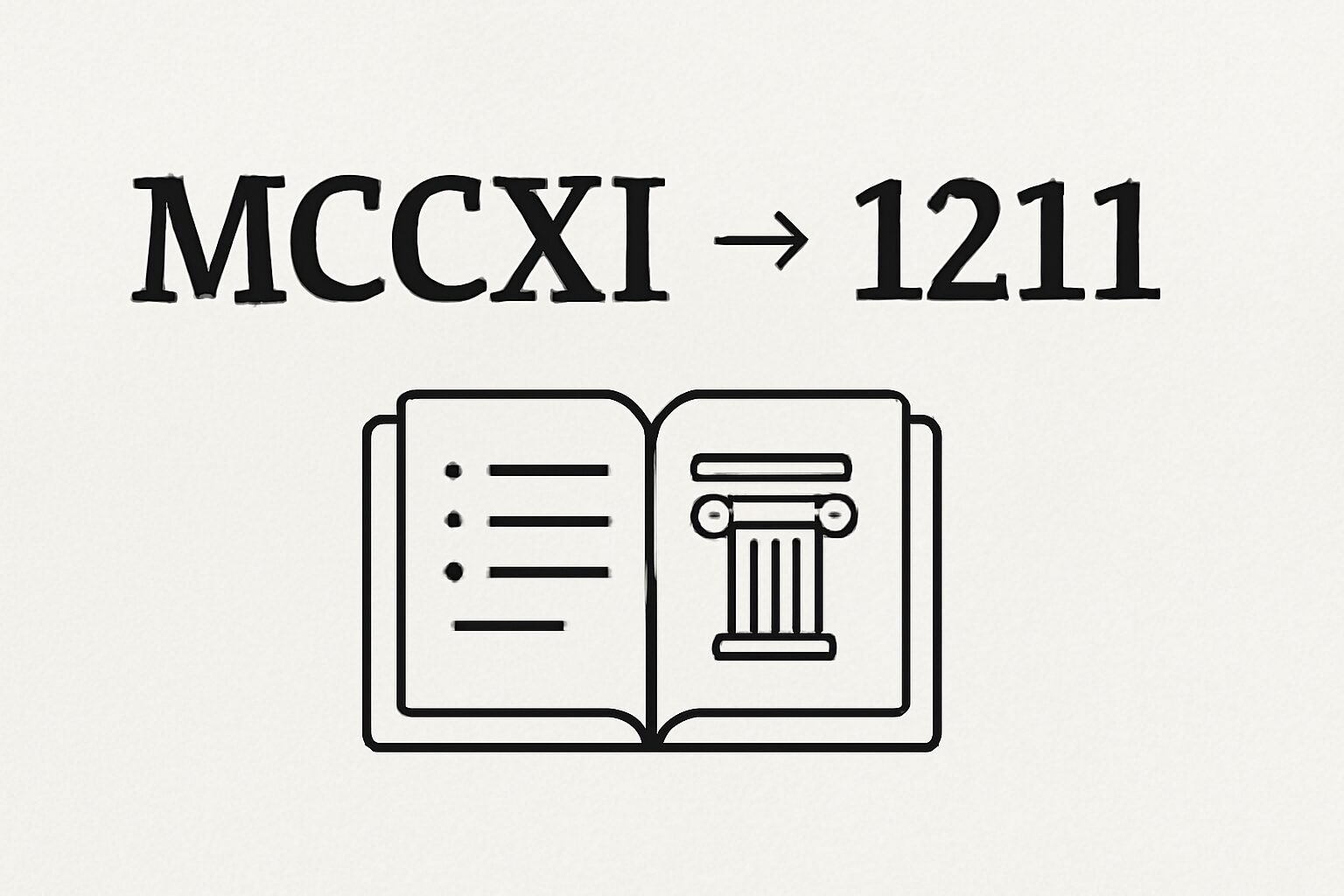 Roman Numerals: 1211